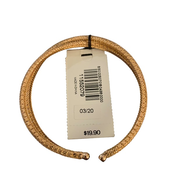 NWT Express 3-Piece Rose Gold Bracelet Hair Comb Earrings - Picture 3 of 6